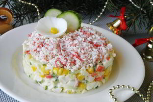 Салат Крабовый под шубой