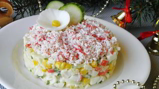 Салат Крабовый под шубой