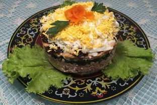 Салат Печень под шубой