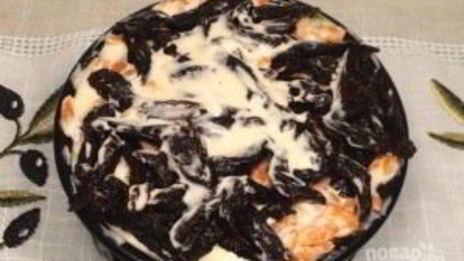 салат печень под шубой