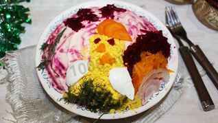 Сельдь под шубой Петух