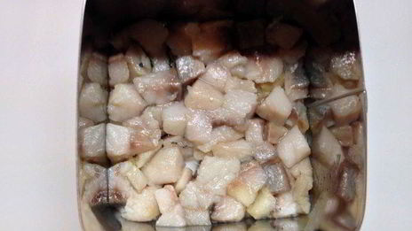 сельдь под шубой с грибной икрой