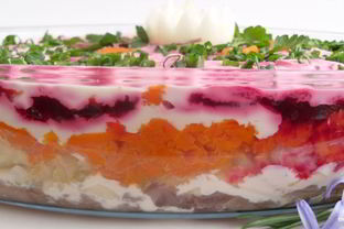 Селедка под шубой без лука