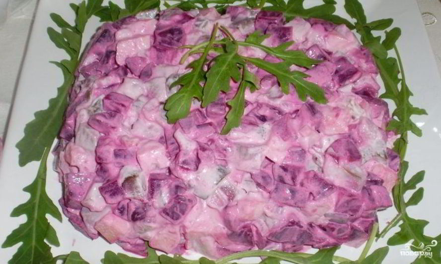 Рецепт селедки под шубой кубиками