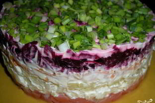 Селедка под шубой с лососем