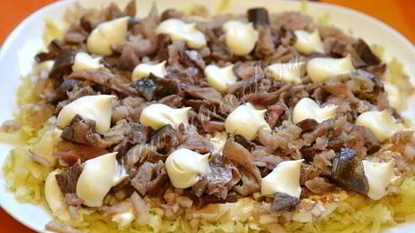 селедка под шубой с яблоком