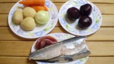 селедка под шубой в виде рулета