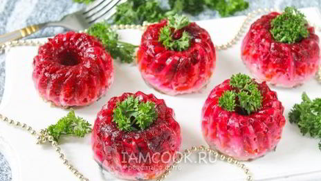 заливная килька под шубой