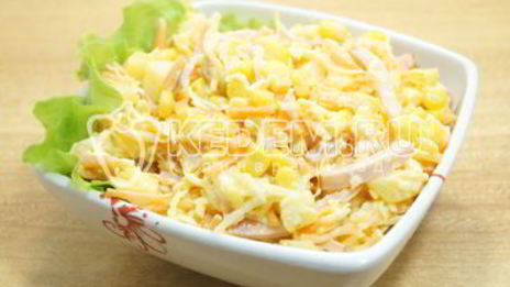 салат с ананасами лис