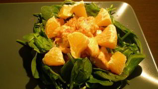 Салат с курицей и апельсинами