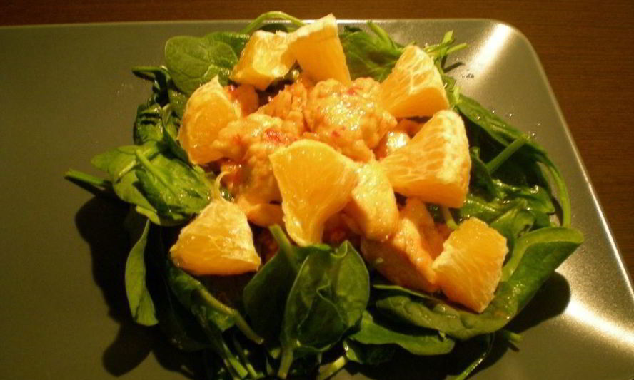 Рецепт салата с курицей и апельсинами