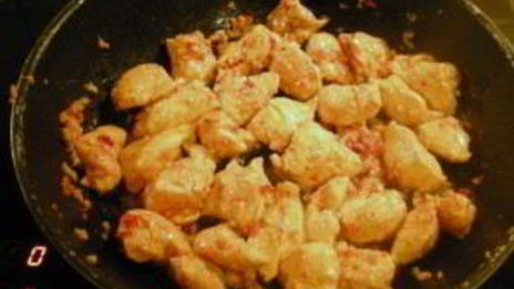 салат с курицей и апельсинами