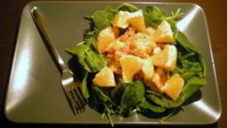 салат с курицей и апельсинами