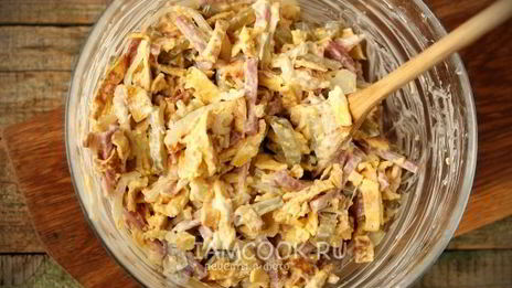 салат с омлетом