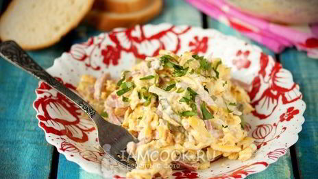 салат с омлетом