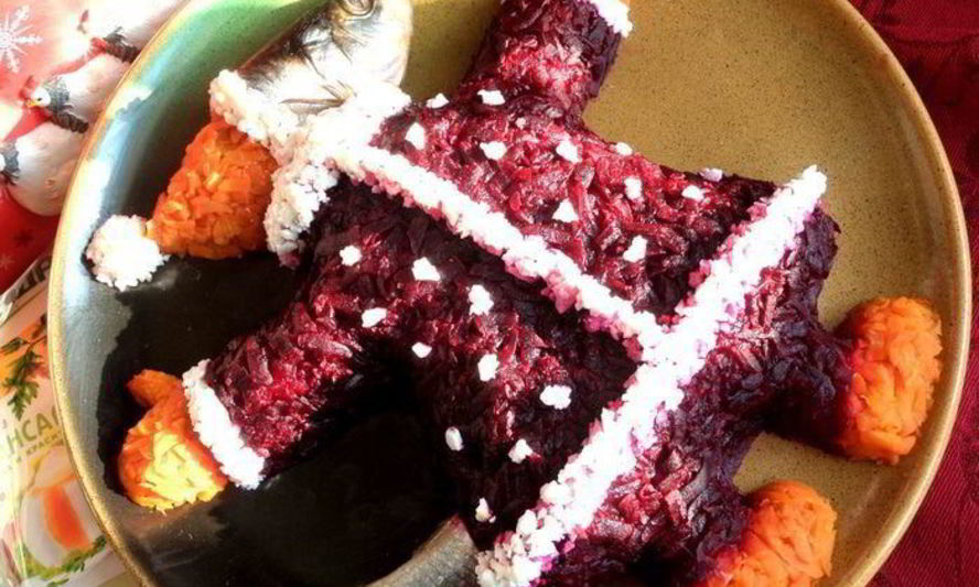 Рецепт салата селедочка в наряде санта клауса