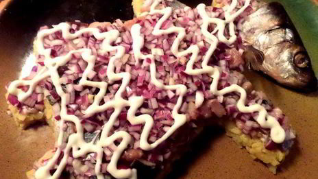 салат селедочка в наряде санта клауса