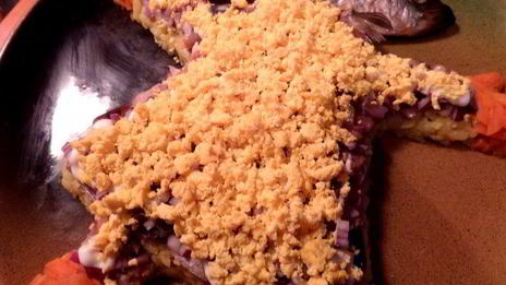 салат селедочка в наряде санта клауса