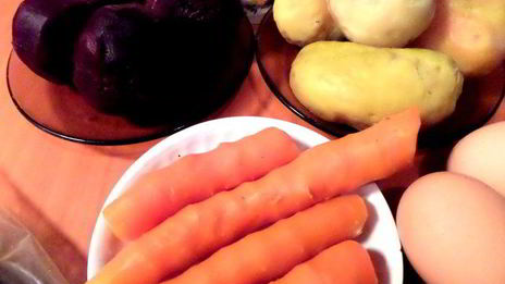 салат селедочка в наряде санта клауса