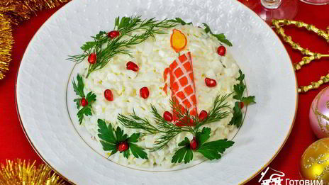 салат свеча