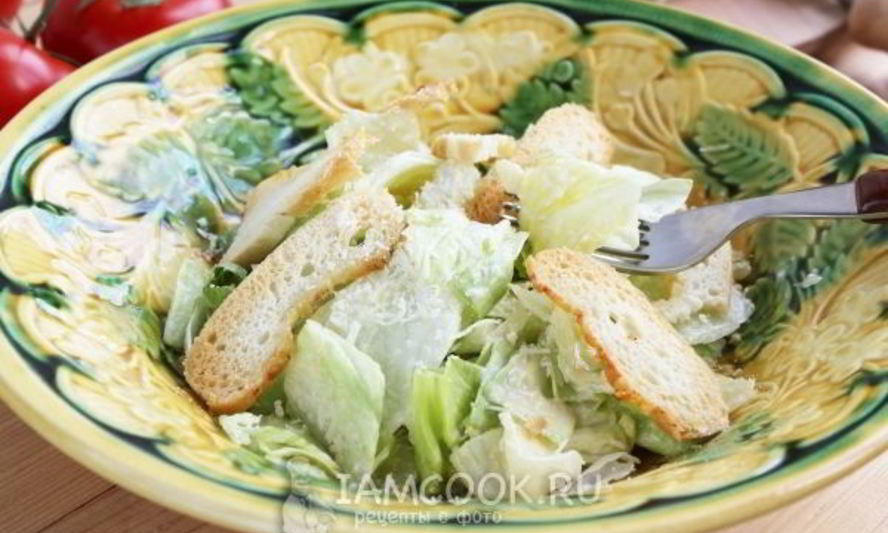 Рецепт салата цезарь классический