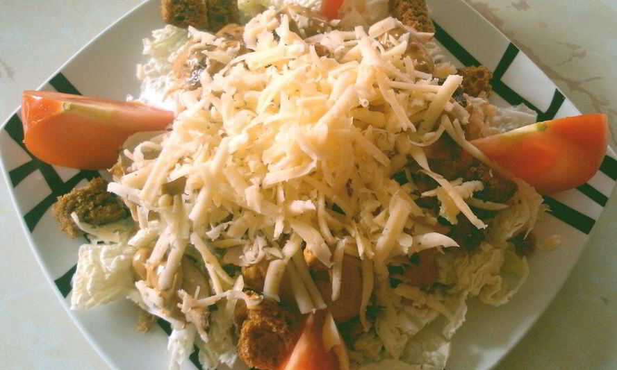 Рецепт салата цезарь с курицей на гриле