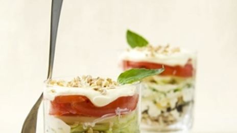 слоеный салат из свинины