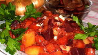 Овощное рагу Горячий винегрет