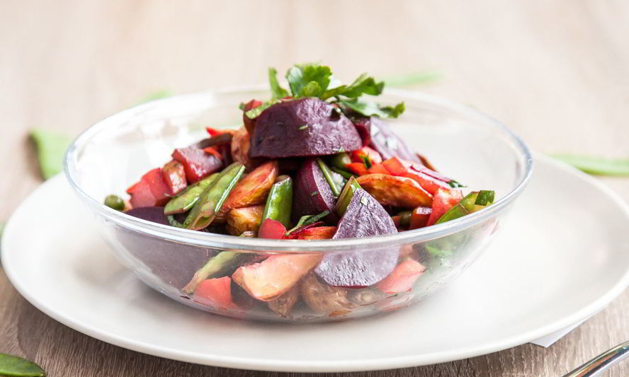 Рецепт винегрета из печеных овощей