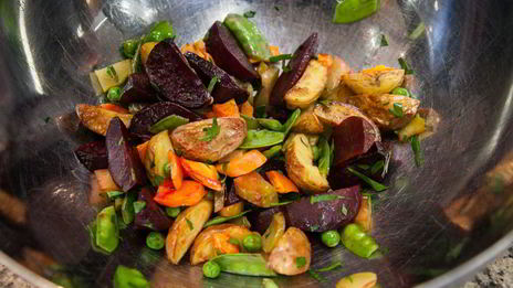 винегрет из печеных овощей