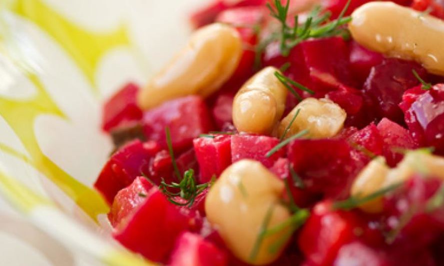 Рецепт винегрета с белой фасолью