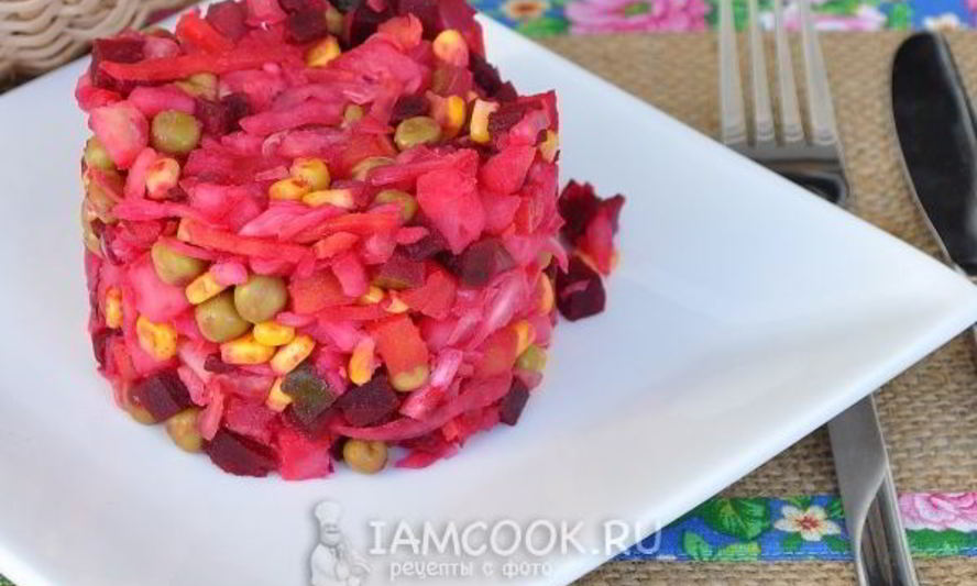 Рецепт винегрета с квашеной капустой