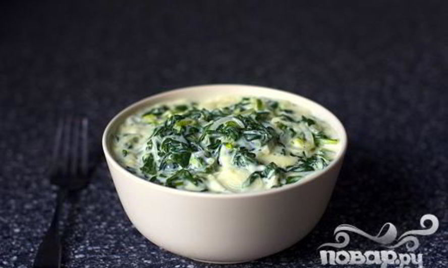 Рецепт сливочного соуса с луком и мангольдом