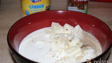 сливочный соус с моцареллой в микроволновке