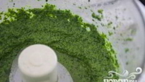 паста с соусом песто из капусты кале и грецких орехов