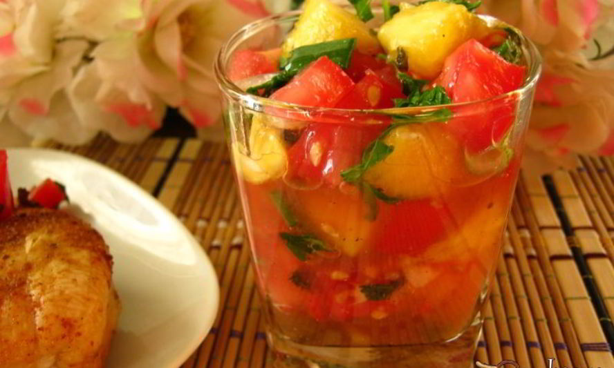 Рецепт сальсы с персиками