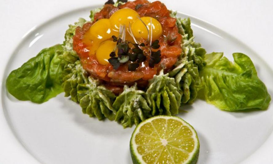 Рецепт тартара из лосося и говядины