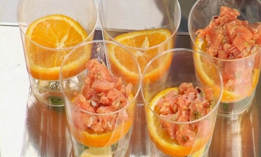 Рецепт тартара из семги на апельсине