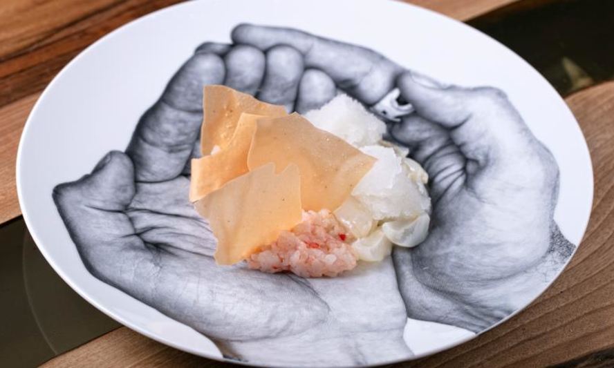 Рецепт тартара из северной креветки с личи и шампанским