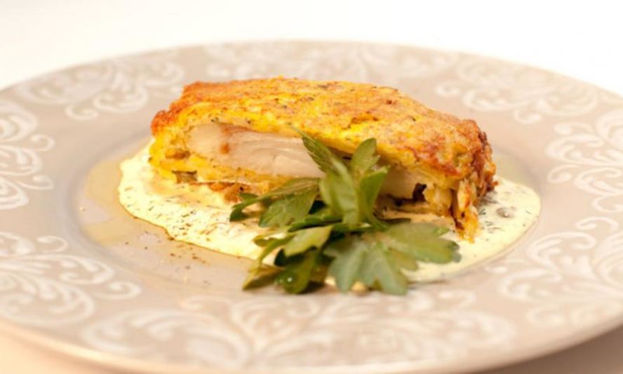 Рецепт трески в картофельной панировке с соусом тартар