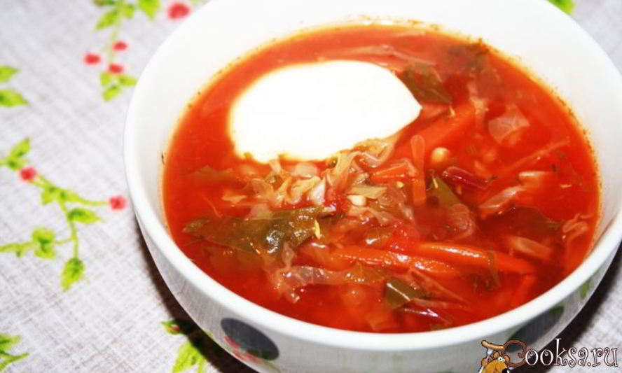 Рецепт борща, диета 5