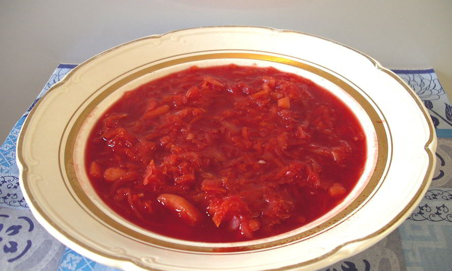 Рецепт борща на бобах