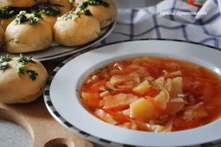 Борщ на говяжьем бульоне