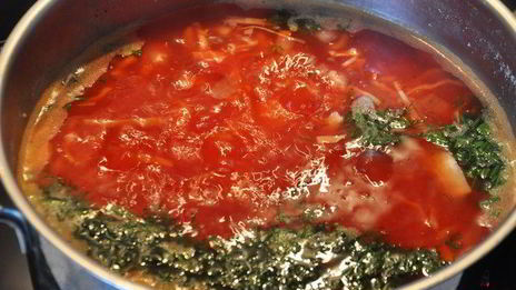 борщ на говяжьем бульоне