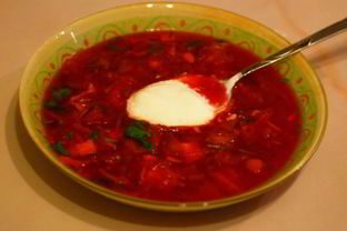 Борщ на курином бульоне