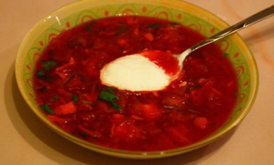 Рецепт борща на курином бульоне