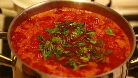 борщ на курином бульоне