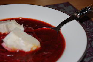 Борщ с фасолью и рыбой