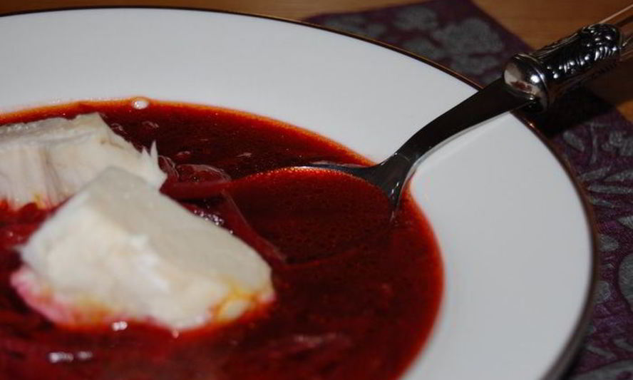 Рецепт борща с фасолью и рыбой