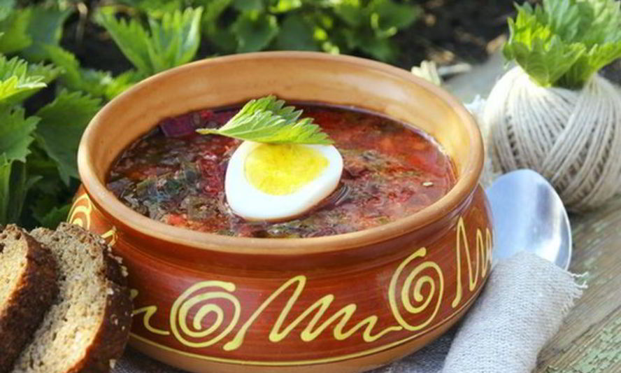 Рецепт борща с крапивой